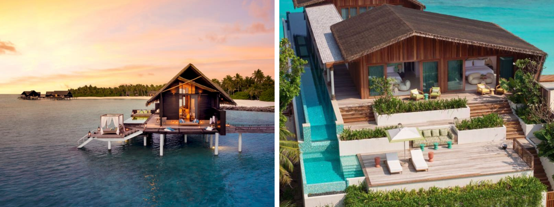 One and Only Reethi Rah北馬列大島型頂級渡假村白沙灘與水上屋景觀